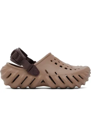 Crocs Sabots bruns à semelle Echo