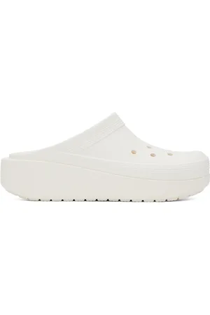 Crocs Flâneurs blancs à bout carré