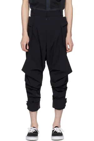 Fumito Ganryu Pantalon noir à panneaux