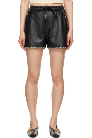 Nanushka Short Amil noir en cuir synthétique