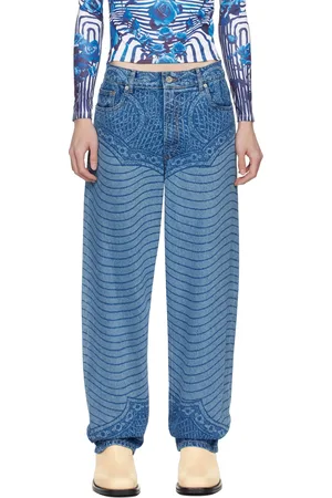 Jean Paul Gaultier Jean bleu à imprimé de cartouche - Très Gaultier