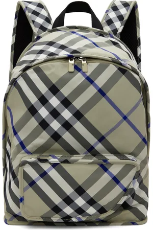 Burberry Sac à dos beige à poche en forme de bouclier replié