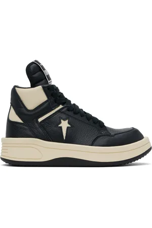 Rick Owens Baskets mi-montantes TURBOWPN noires édition Converse