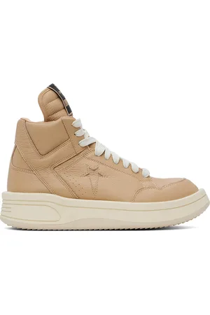 Rick Owens Baskets mi-montantes TURBOWPN brun clair édition Converse