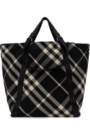 Burberry Grand cabas de randonnée noir et beige