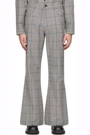 Marni Pantalon gris à carreaux