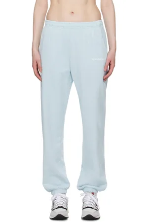 Sporty & Rich Pantalon de survêtement bleu à logo