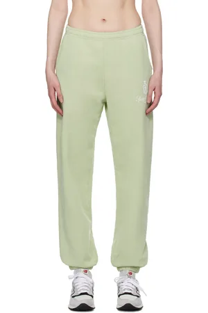 Sporty & Rich Pantalon de survêtement vert à logo Vendome