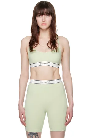 Sporty & Rich Soutien-gorge léger vert à logo