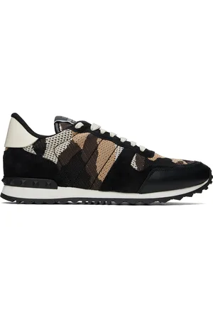 VALENTINO GARAVANI Baskets Rockrunner brunes à motif camouflage