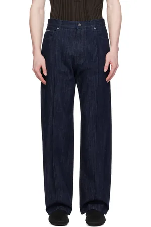 Dolce & Gabbana Jean bleu marine à coutures pincées