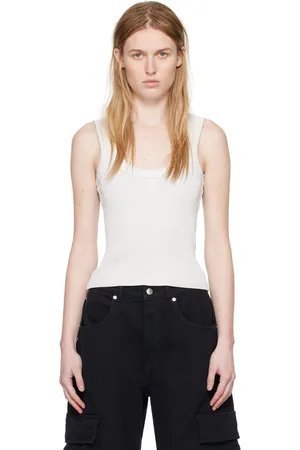 Alexander Wang Débardeur gris à logo gaufré