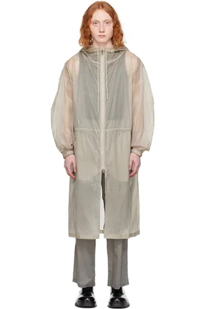 AMOMENTO Manteau gris à cordons coulissants