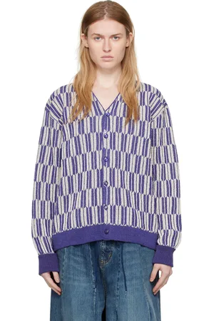 Pins & Needles Cardigan blanc cassé et mauve à col en V
