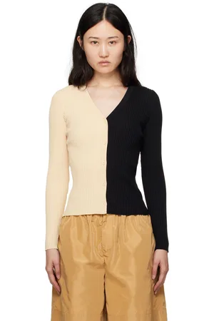 Staud Cardigan Cargo beige et noir