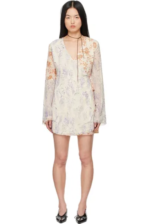Holzweiler Robe courte beige à patchwork