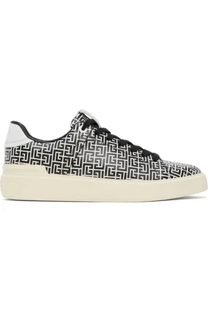 Balmain Baskets B-Court Flip beige et noir