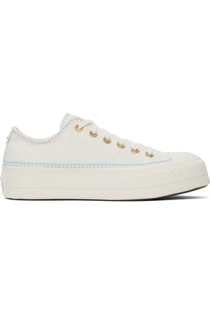 Converse Baskets Chuck Taylor All Star blanc cassé à plateforme