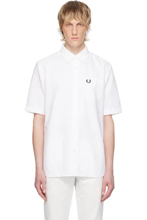Fred Perry Chemise blanche à logo brodé