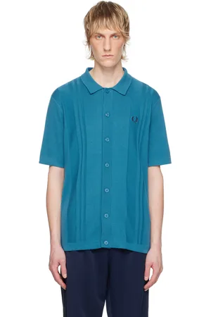 Fred Perry Chemise bleue à boutons