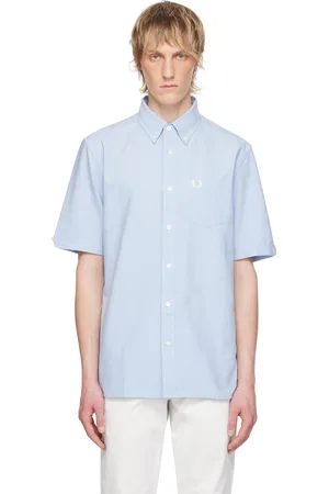 Fred Perry Chemise bleue à logo brodé