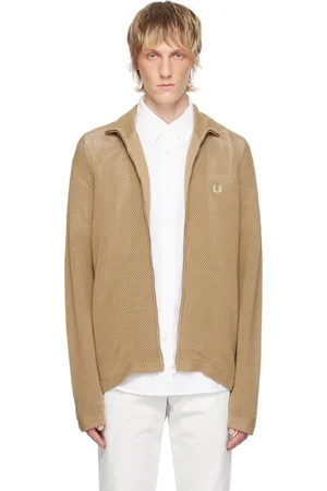 Fred Perry Pull molletonné beige à logo brodé