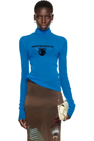 Jean Paul Gaultier Col roulé bleu édition Shayne Oliver