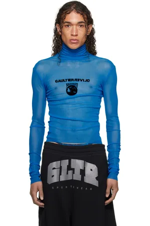 Jean Paul Gaultier Col roulé bleu édition Shayne Oliver