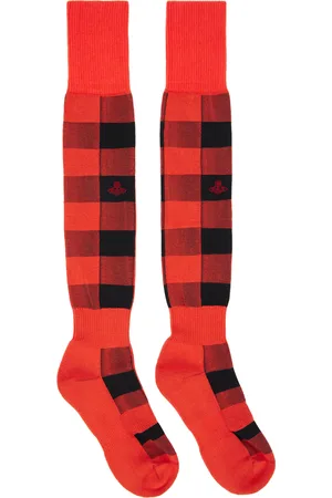 Vivienne Westwood Chaussettes hauteur genou orange et noir