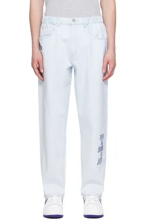 A Bathing Ape Jean bleu à cordon coulissant
