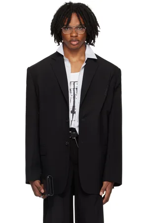 Y / PROJECT Veston noir à couture pincée