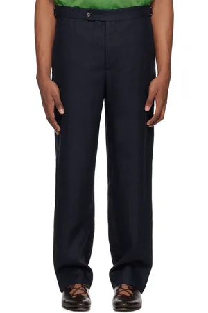 BODE Pantalon de complet bleu marine