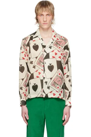 BODE Chemise noir et beige à motif d