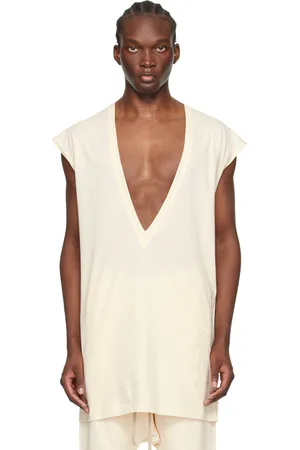 Rick Owens T-shirt Dylan blanc cassé édition Champion