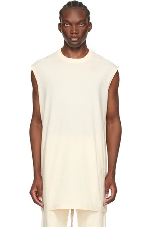 Rick Owens T-shirt Tarp blanc cassé édition Champion