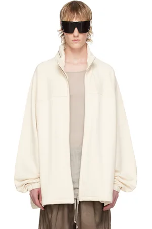 Rick Owens Pull à capuche surdimensionné blanc cassé édition Champion