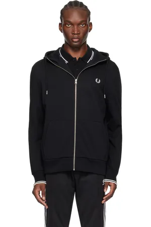 Fred Perry Pull à capuche noir à glissière