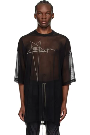 Rick Owens T-shirt Tommy noir édition Champion