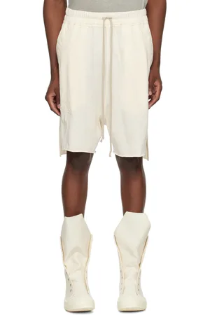 Rick Owens Short Beveled Pods blanc cassé édition Champion