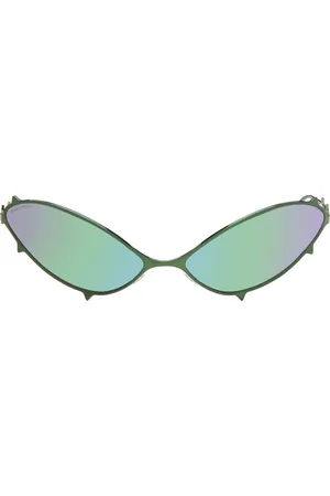 MAUSTEIN Lunettes de soleil graphiques vertes en métal