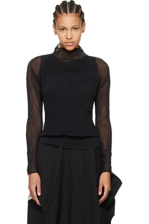 Issey Miyake Col roulé Twist noir