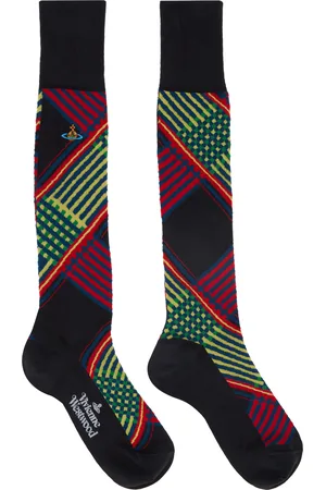 Vivienne Westwood Chaussettes multicolores à motif tartan Combat