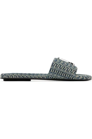 Marc Jacobs Sandales bleues en denim lavé à monogrammes - J Marc