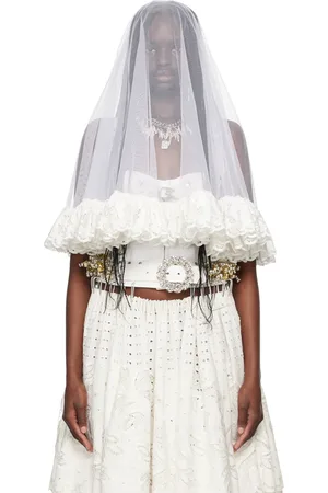 Chopova Lowena Voile de mariage blanc exclusif à SSENSE - Mariage