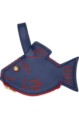 BODE Pochette à monnaie en forme de poisson bleu marine