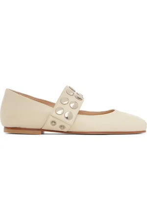 Molly Goddard Ballerines Carla blanc cassé exclusives à SSENSE - Mariage