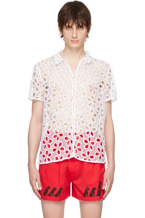 BODE Chemise blanche à découpes florales