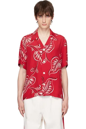 BODE Chemise rouge à motif fleuri