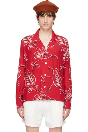 BODE Chemise rouge à motif fleuri