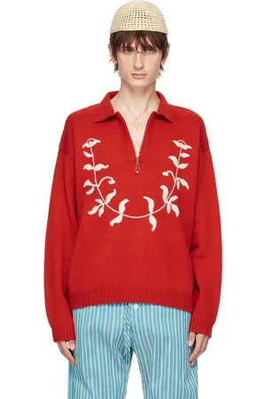 BODE Polo rouge à image florale